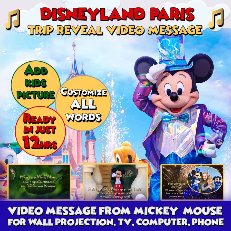 Disneyland Parks trip reveal video message from Mickey Mouse
